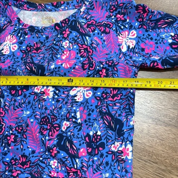 Lilly Pulitzer Luxletic Pullover Sweatshirt Small Drawstring Front pocket Floral - Picture 5 of 10